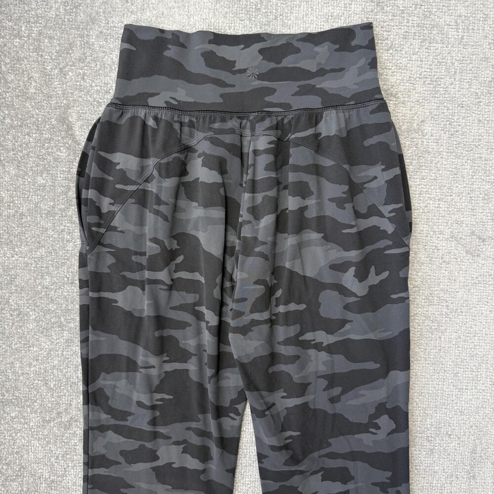 Athleta Salutation Camo Jogger Pants Womens Small Black Gray High Rise Yoga - Picture 10 of 11